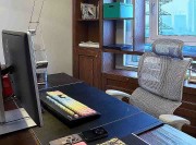 精致品位現(xiàn)代90平米二居室書(shū)房背景墻裝修效果圖