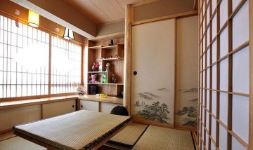 質樸混搭中式風格90平米二居室臥室榻榻米裝修效果圖