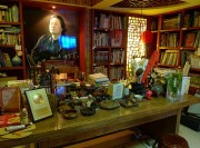 質樸雅致中式風格90平米復式書房背景墻裝修效果圖