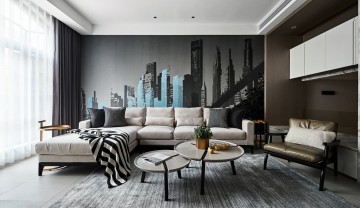129㎡三室兩廳，簡約現(xiàn)代風(fēng)，干凈清爽舒適！